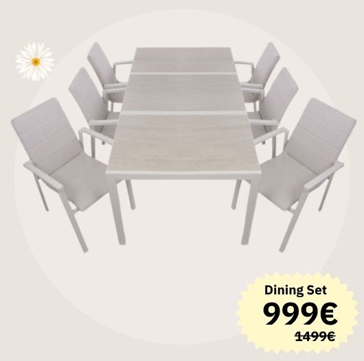 DaneLine Adam Furniture Set GREY -  maintenance free
